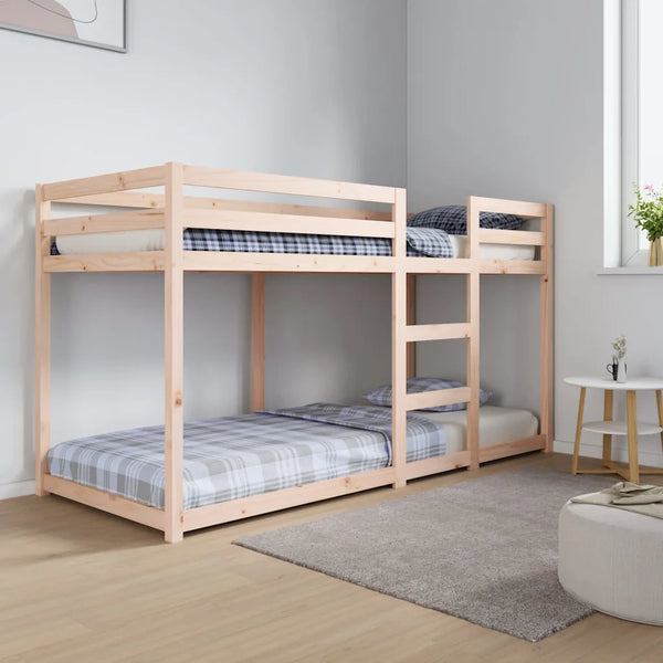 Letto a Castello 80x200 cm in Legno Massello di Pino 821649