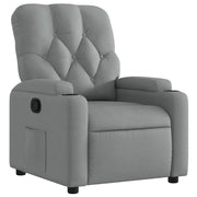 Poltrona | Sedia Relax Reclinabile in Tessuto Grigio Chiaro