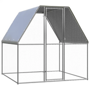 Gabbia per Polli Argento e Grigio 2x2x2 m in Acciaio Zincato CFW5655298
