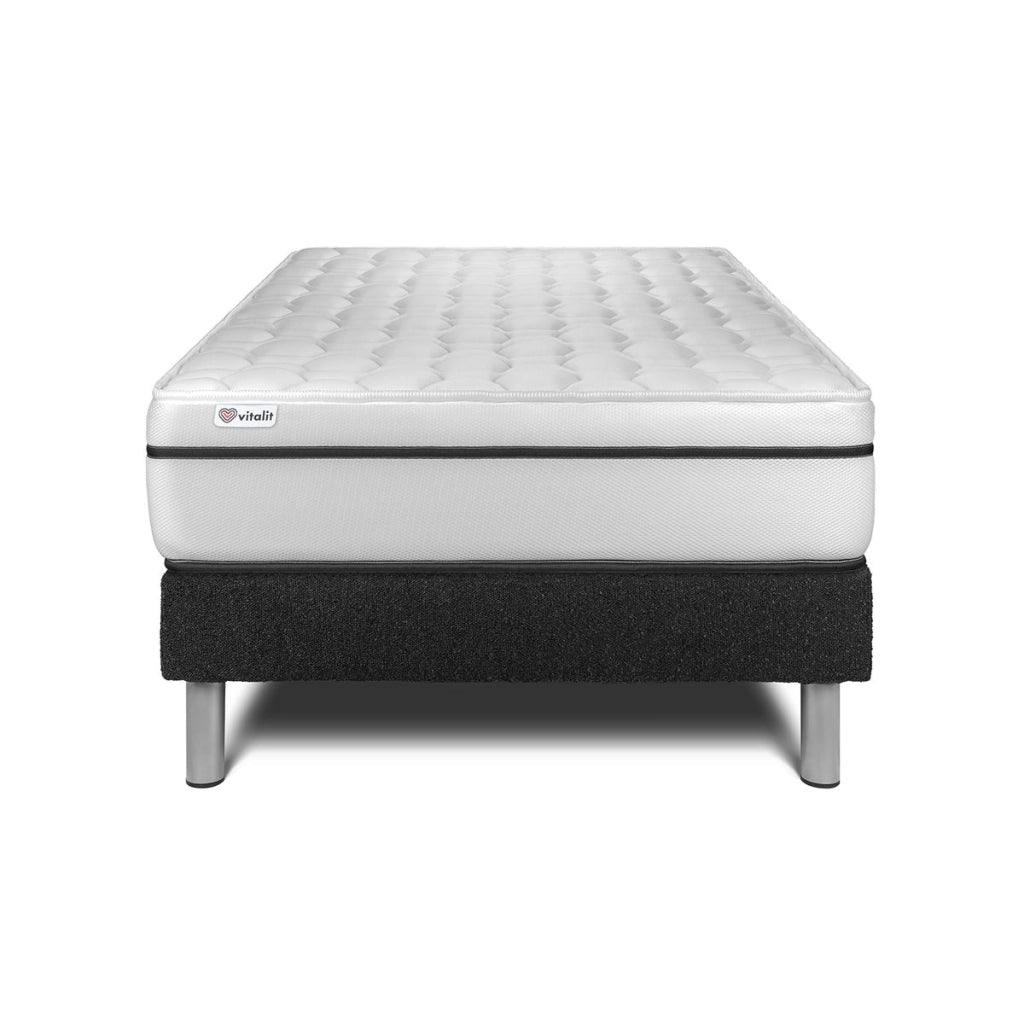 Letto con materasso VITAL SPA120 x 190 cm Rete Kit Nero