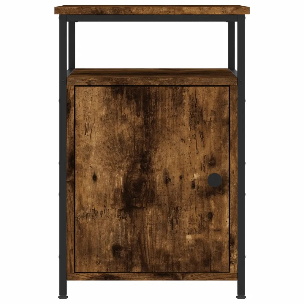 Comodini 2 pz Rovere Fumo 40x42x60 cm in Legno Multistrato 826038