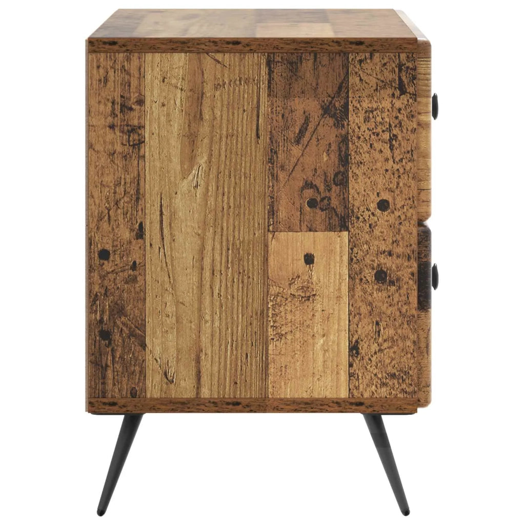 Armadio da Notte con cassetto Legno antico 62 x 34,5 x 47,5 cm 895473
