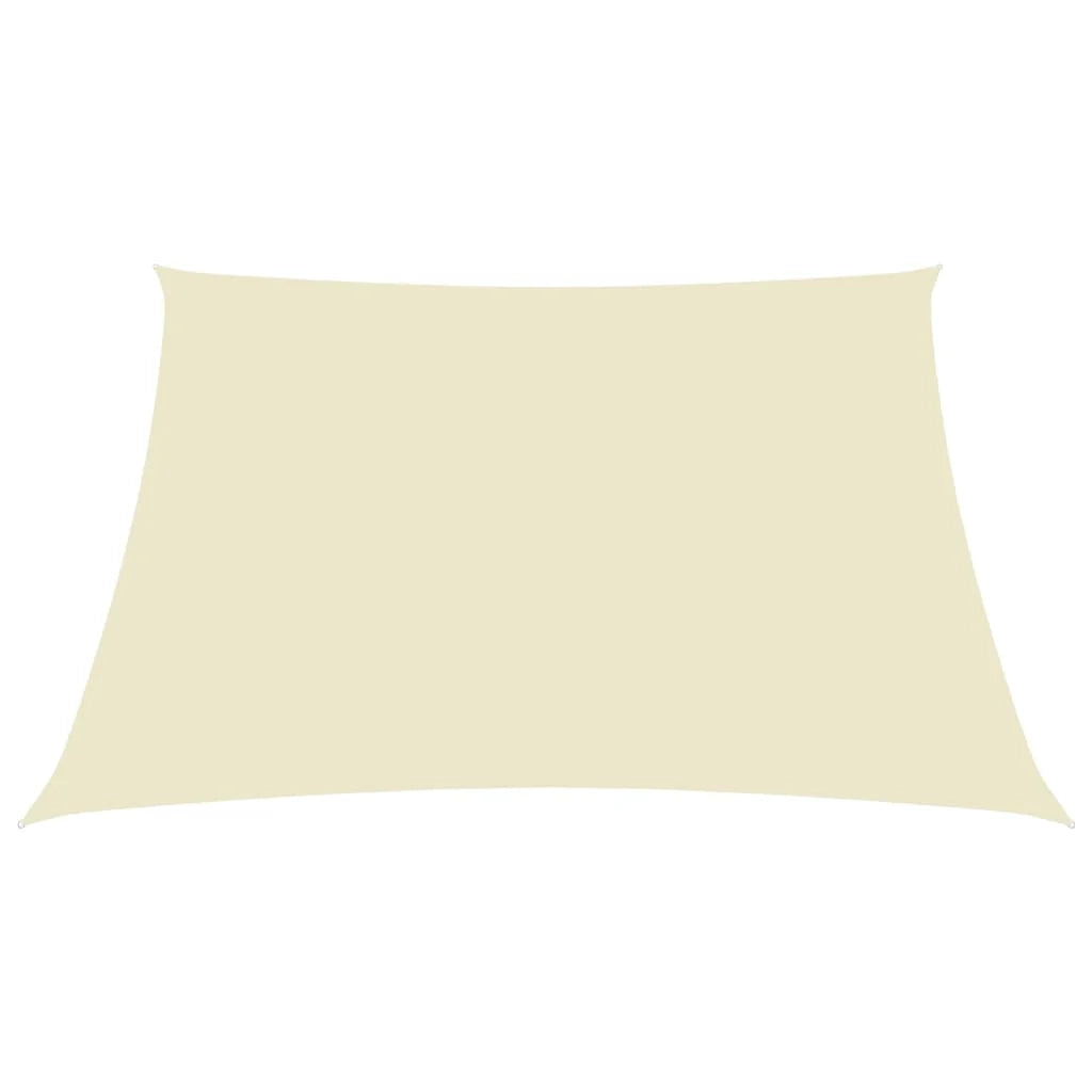 Vela ombreggiante/ombrellone rettangolare in tessuto Oxford 4 x 5 m crema 02_0009694