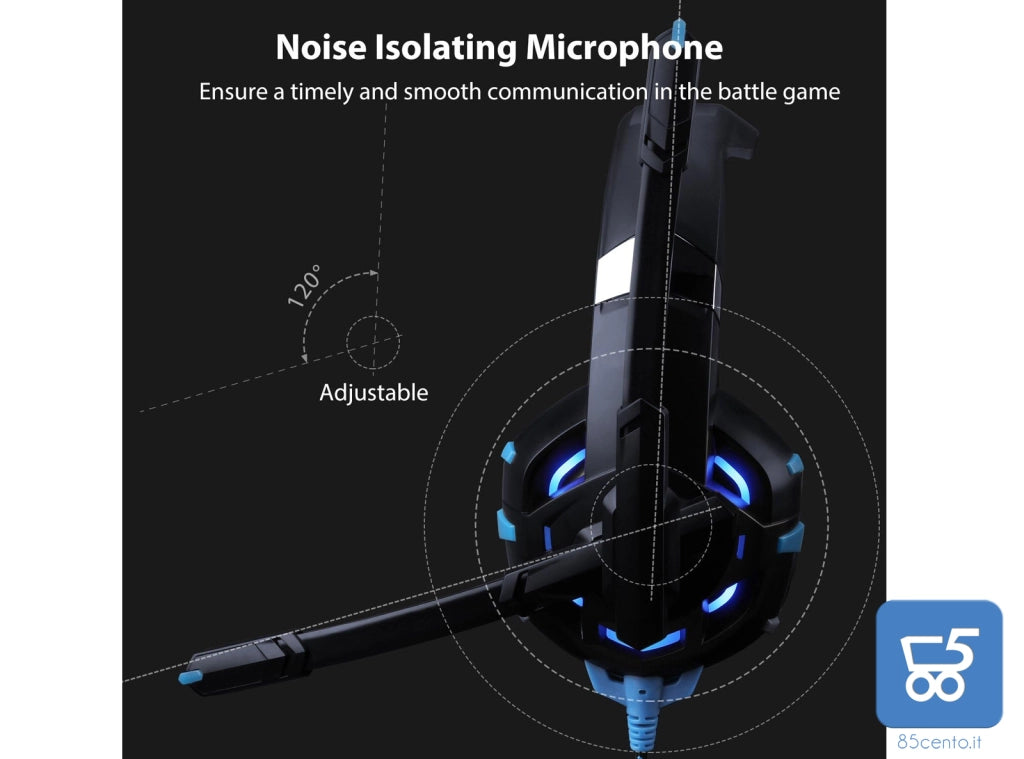 Syncwire Cuffie gaming PS4 PC Xbox One Laptop LX20 LX30 Nintendo Switch audio surround 7.1 con microfono e luce LED