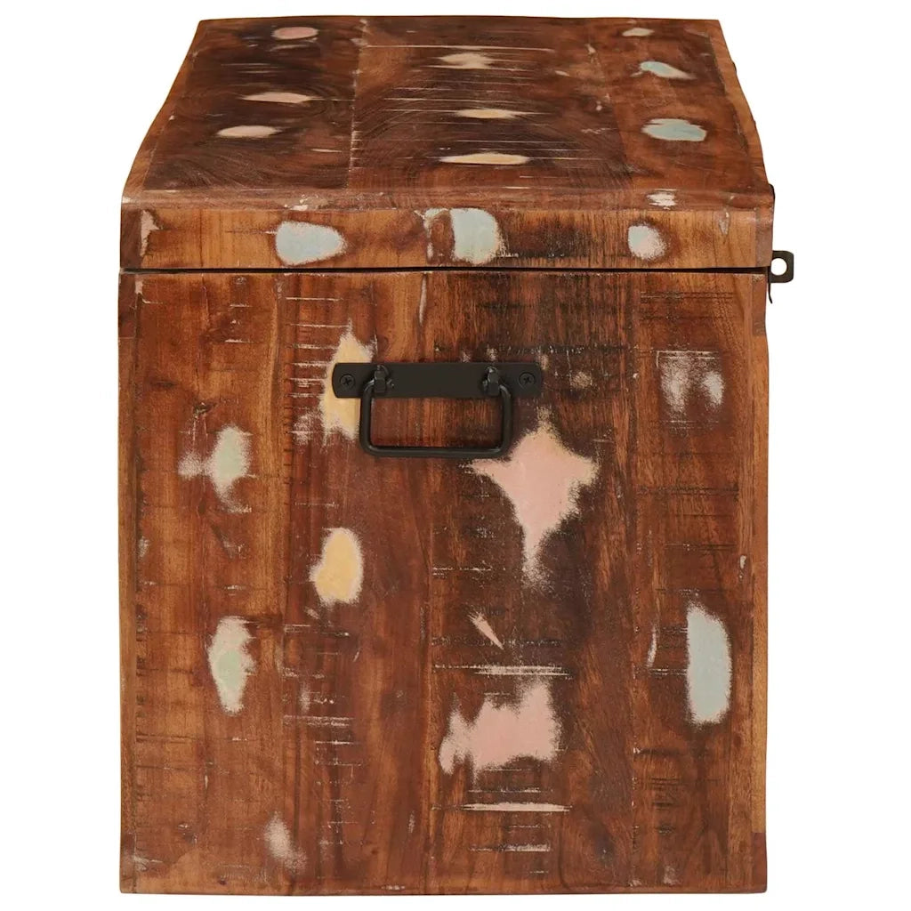 Scatola di Stoccaggio con porta Marrone Legno di mango massello 4104568