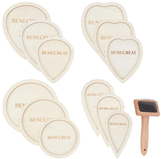 Collezione di Snipperi in Acciaio Inox - 13 pezzi - Fogli in Legno con Disegni - Set di Attività Artigianali - Snipperi per Macramé - Cassetta di Snipperi in Acciaio Inox - Set Creativo