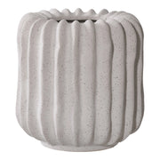 Portavaso in ceramica grigia costolata House Nordic ø15x15 cm