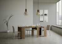 Consolle Allungabile 90-204x48x77 cm in Nobilitato Marrone