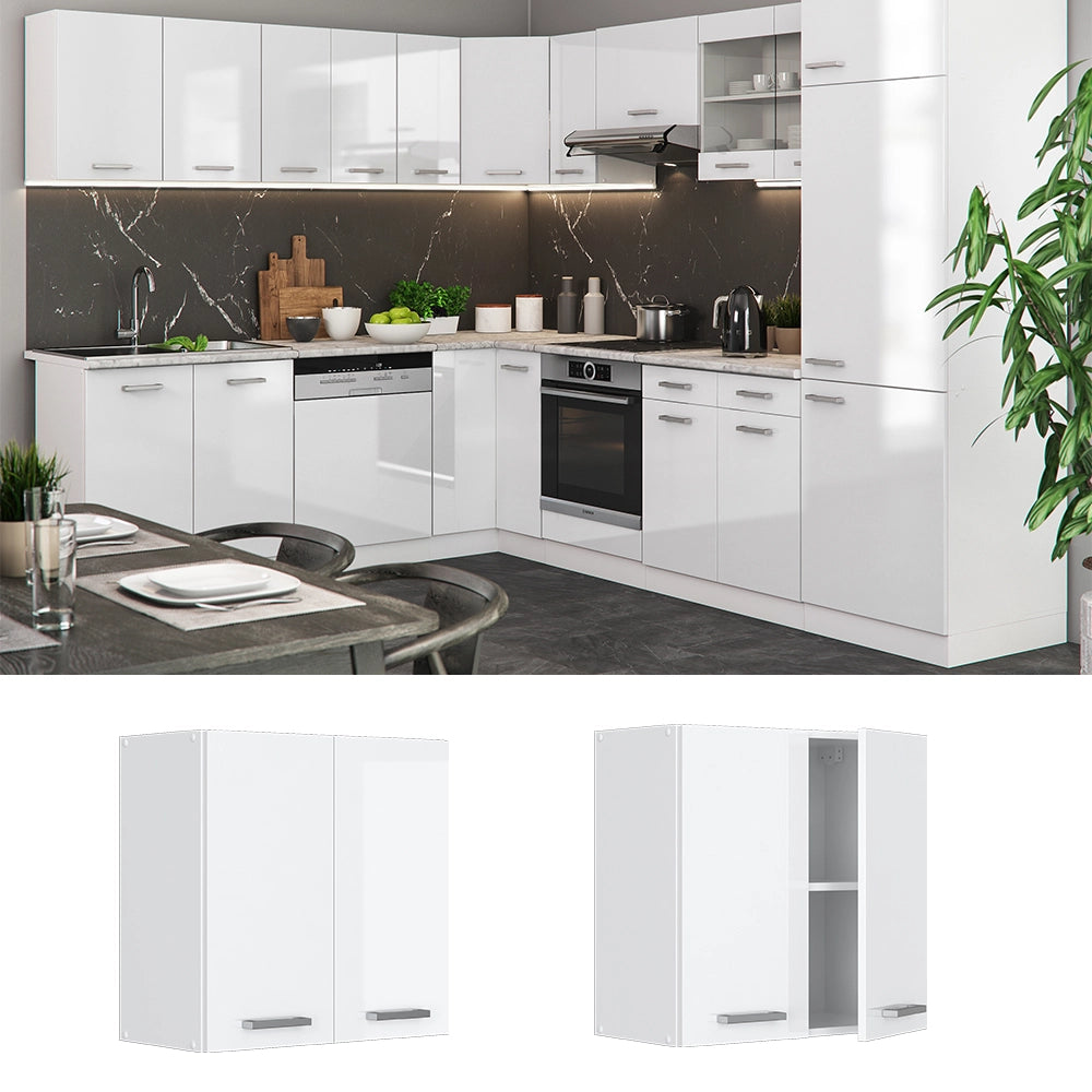 Vicco Pensile da cucina Bianco lucido 60 cm