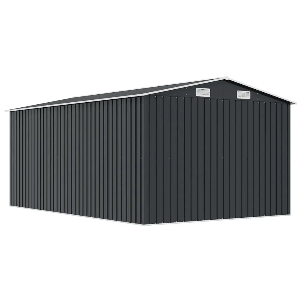 Capanno da Giardino 257x392x181 cm in Metallo Antracite cod mxl 65864