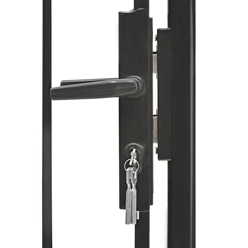 Cancello da Giardino Woerden in Acciaio 1x1,5 m Nero 143060