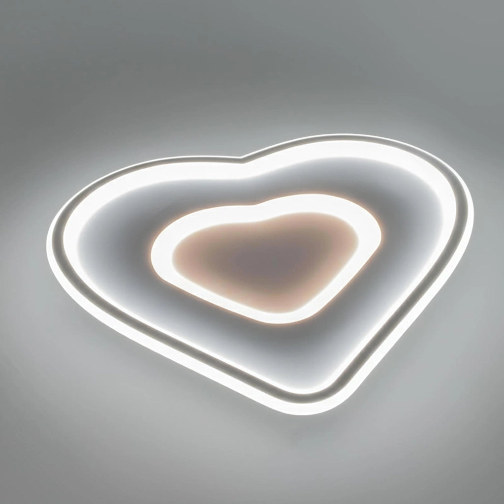 Plafoniera moderna a cuore doppio LED 54W lampada soffitto 3 temperature luce cameretta bambina cucina 230V