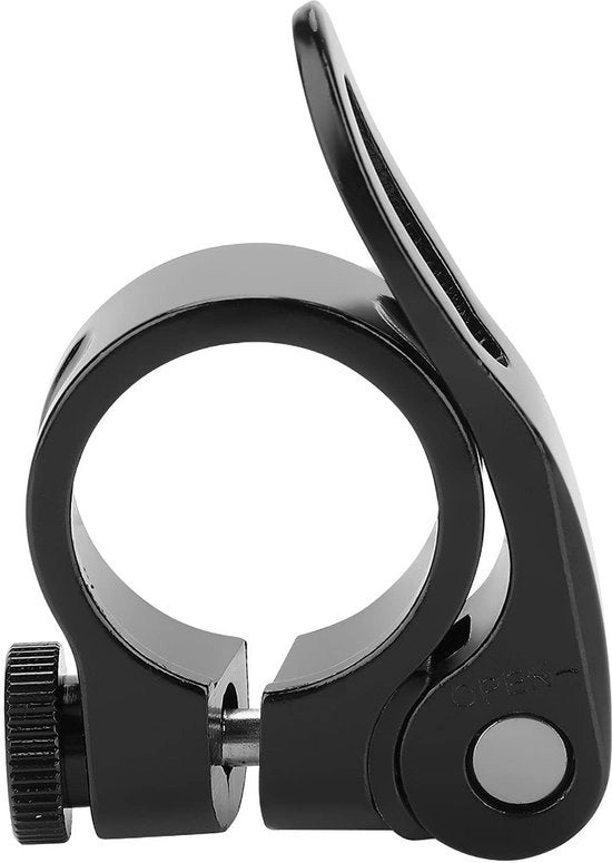Fermoferro Zadelpenna 25 mm - Lega di alluminio - Nero - Duraturo - Leggero - Adatto a diversi stili di bicicletta