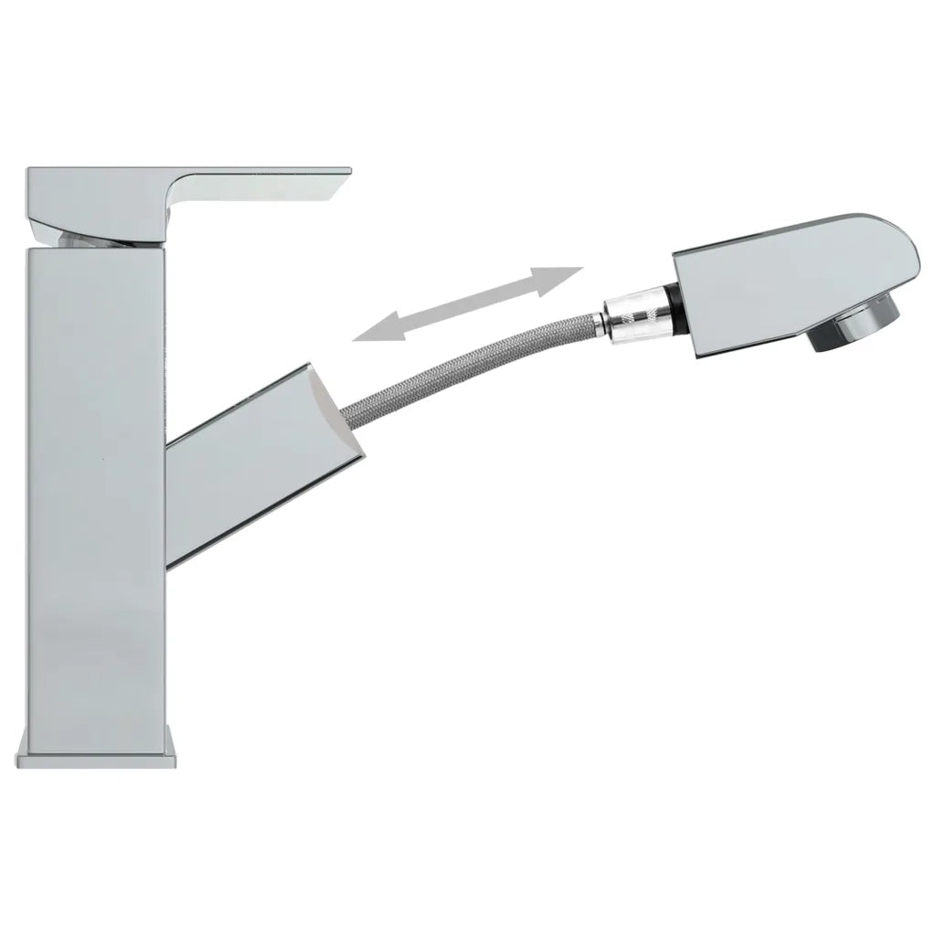 Rubinetto Lavabo da Bagno-Rubinetto da lavandino Estraibile Finitura Cromo 157x172 mm