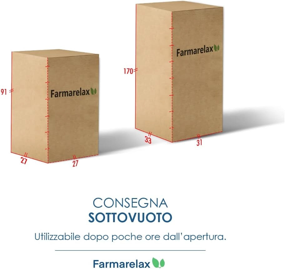 Materasso memory foam 90x190 h 22 cm dispositivo medico CE Fascia 5D super traspirante spedito sottovuoto Farmarelax