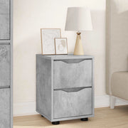 Comodino Grigio cemento 30,5 x 30 x 43 cm Legno multistrato 888803