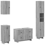 Set di Mobili da Bagno da 4 Pezzi EDE Sonoma grigio 3417906