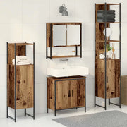 Set di mobili per il bagno 4 pcs Marrone 33 x 33 x 185.5 cm 3334412