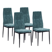 Set 4 Sedie 42x52x98 cm in Tessuto Milano Verdi