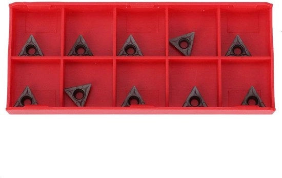 Innesto per CNC Tcmt110204 - Tcmt090204 VP15TF sostituzione di lame - acciaio inossidabile con scatola in plastica.