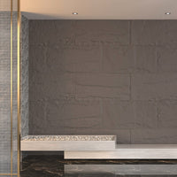 Set 10 Pannelli Decorativi Area 7,2 mq 120x60x3 cm Rivestimento Murale Effetto Pietra Naturale 3D in PU Grigio Vulcano