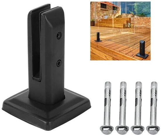 Fermo vetro in acciaio inossidabile - Fermo vetro per vetro/legno/plastica - Adatto per vetro 10-13 mm - Resistente alla corrosione e all'ossidazione - Incluso il materiale di fissaggio - Supporto vetro