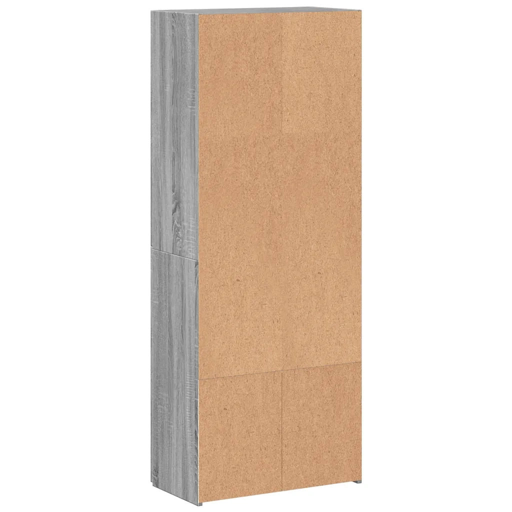 Schedario Grigio Sonoma 60x32x153 cm in Legno Multistrato CFW6893498