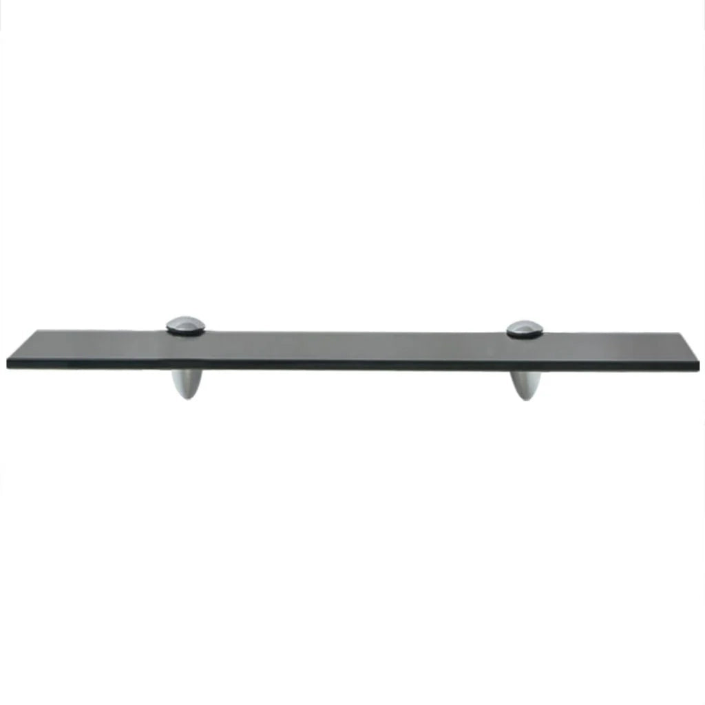 Mensola/armadietto in vetro da parete 50 x 20 cm spessore 8 mm nero 2702153/2
