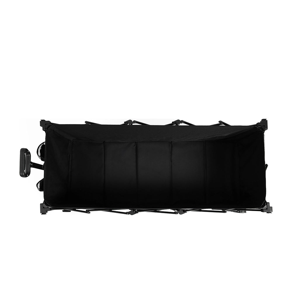 Carrello da spiaggia e giardino pieghevole - Xylo - 300 l 100 kg ruote fuoristrada portabicchieri - Nero