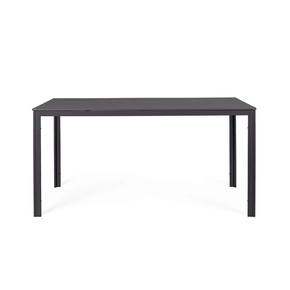 Tavolo da Esterno Rettangolare Nero Sarita 156x78 cm Bizzotto