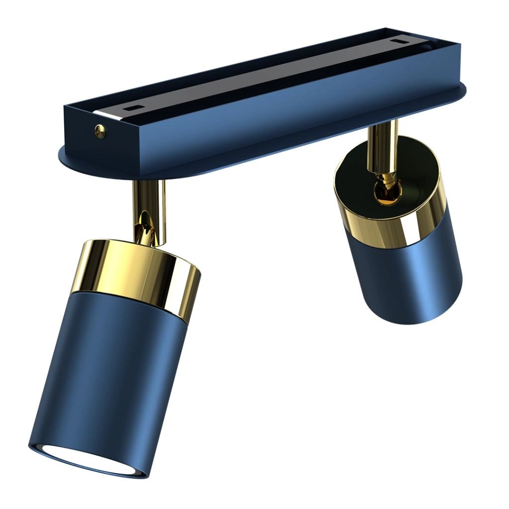 Plafoniera 2 faretti GU10 Joker Milagro blu oro MLP7723