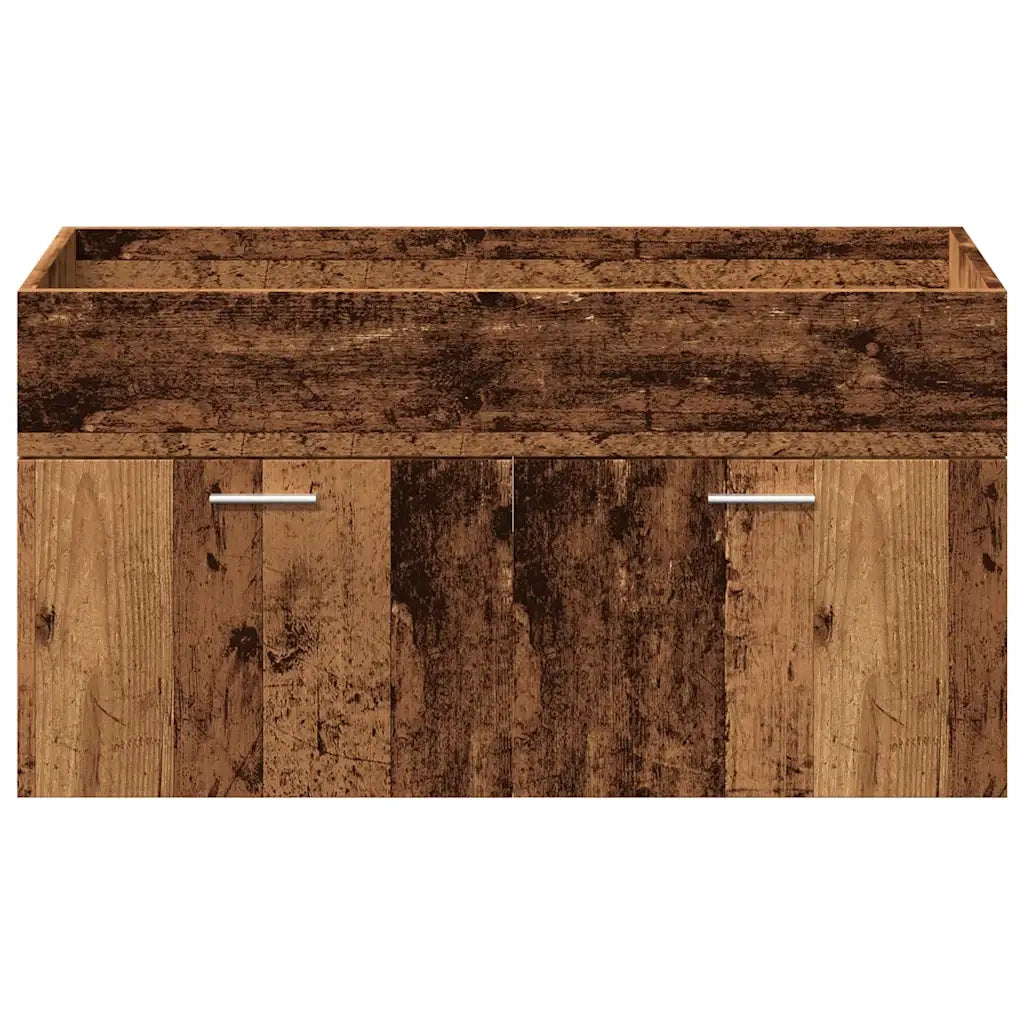 vidaXL Set Mobili da Bagno 4 pz Legno Antico in Legno Multistrato