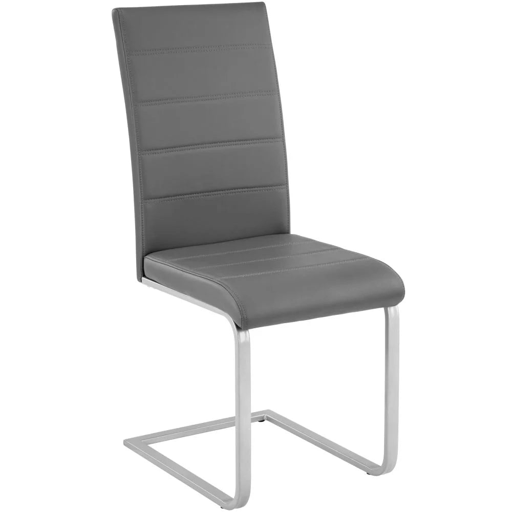 Set di 2 sedie grigie di design per sala da pranzo/soggiorno/cucina 1908015