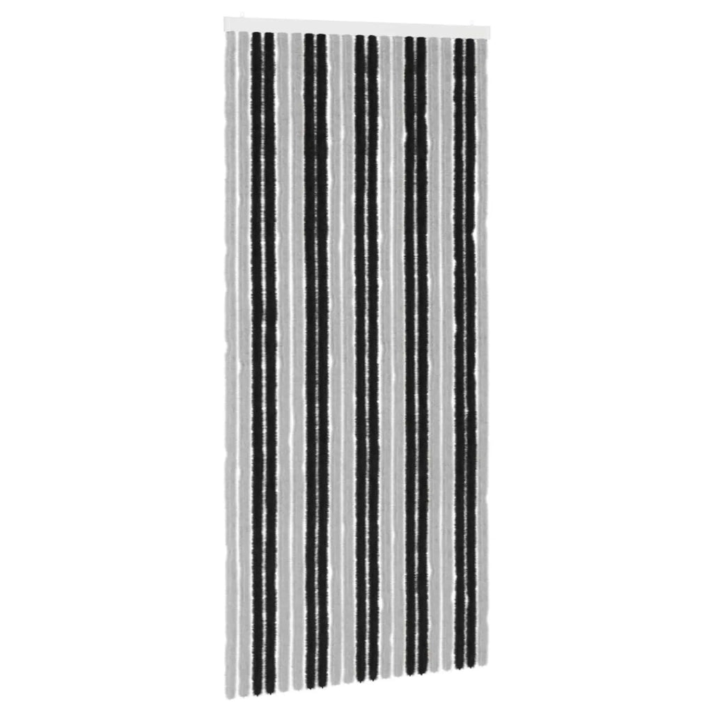 Tenda per insetti in chenille Grigio e Nero 90 x 200 cm 100% PP 42034423