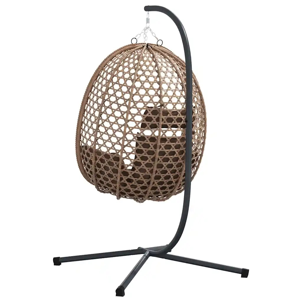 Sedia uovo sospesa Caffè 104 x 100 x 191 cm polyrattan 42003849