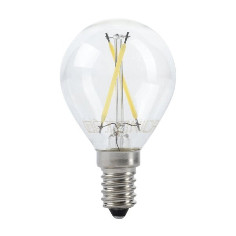 Lampadina led filamento sfera attacco e14 potenza 4 watt *** temperatura colore lampada 2700k bianco caldo, confezione 1