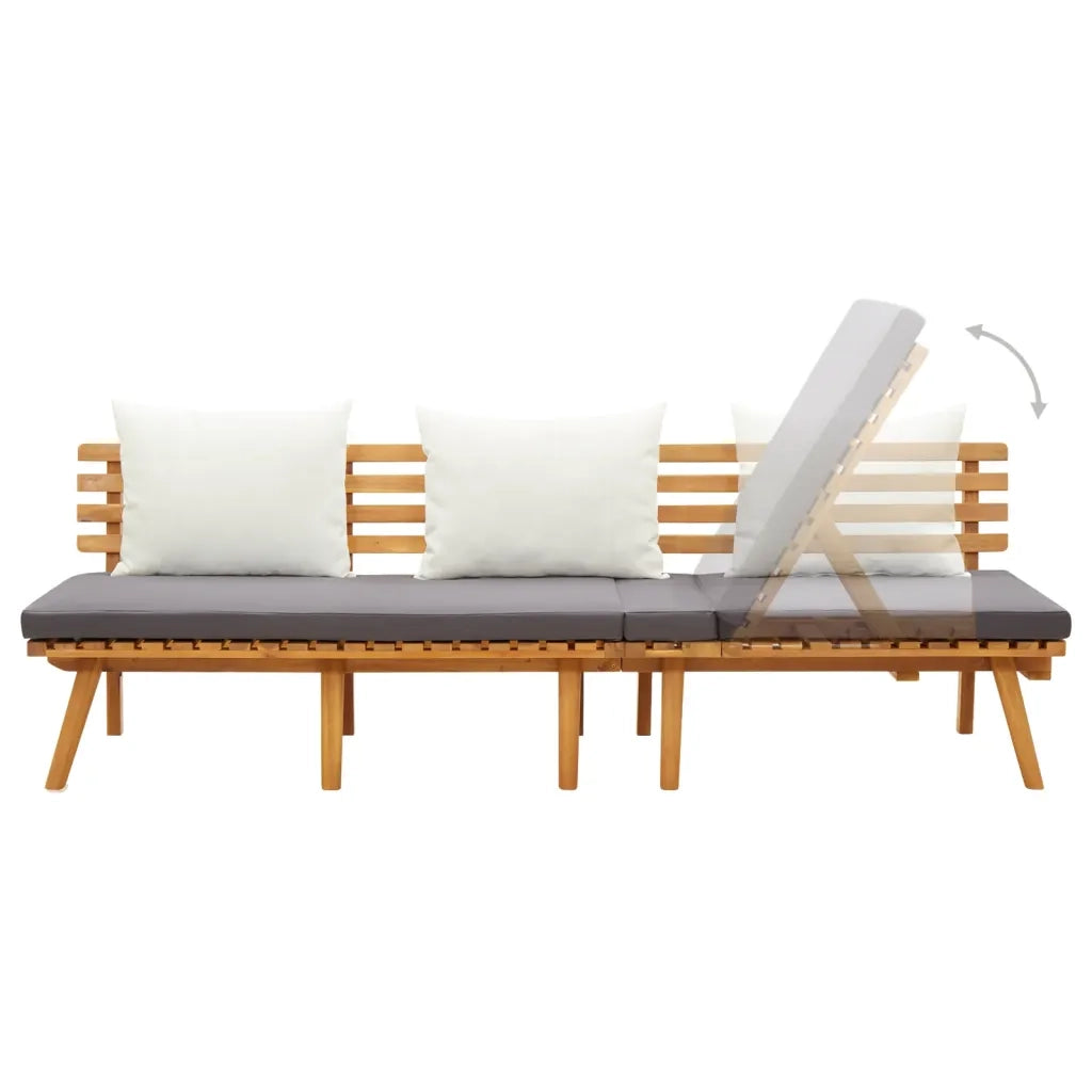 Divano Letto da Giardino 200x65 cm in Legno Massello di Acacia 316263