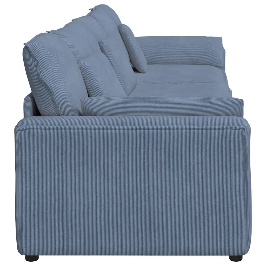 vidaXL Divano Modulare con Cuscini Blu