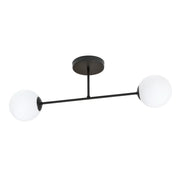Emibig Plafoniera ROMA 2 2xE14 nero bianco opaco 55cm