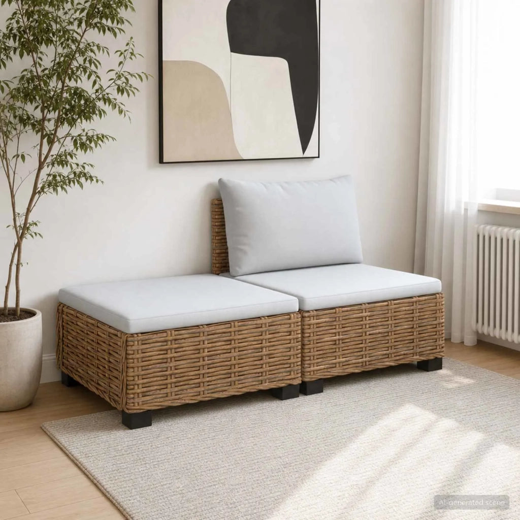 2 pz Set Lounge in Rattan con Cuscini GENDT Rattan naturale 42034409