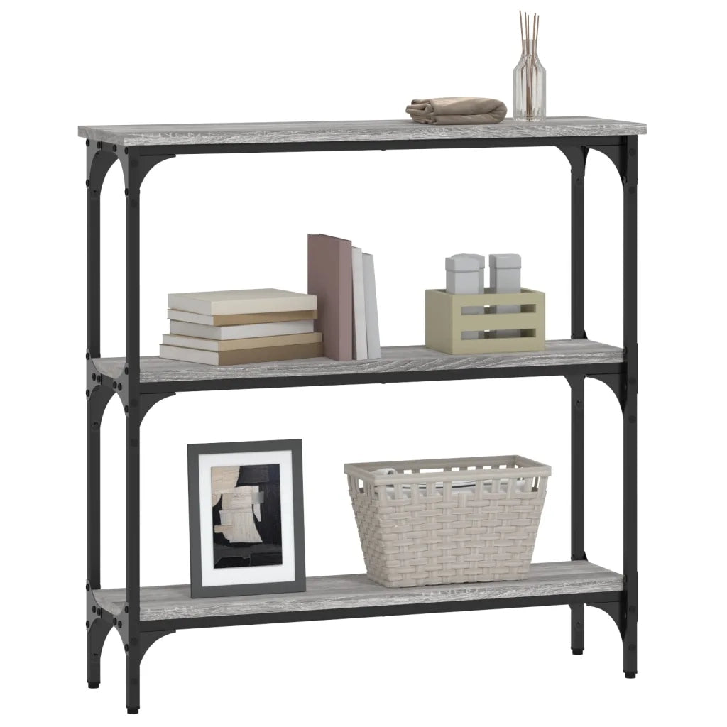 Tavolino Consolle-Tavolino da soggiorno-Tavolo Grigio Sonoma 75x22,5x75 cm Legno Multistrato 650679