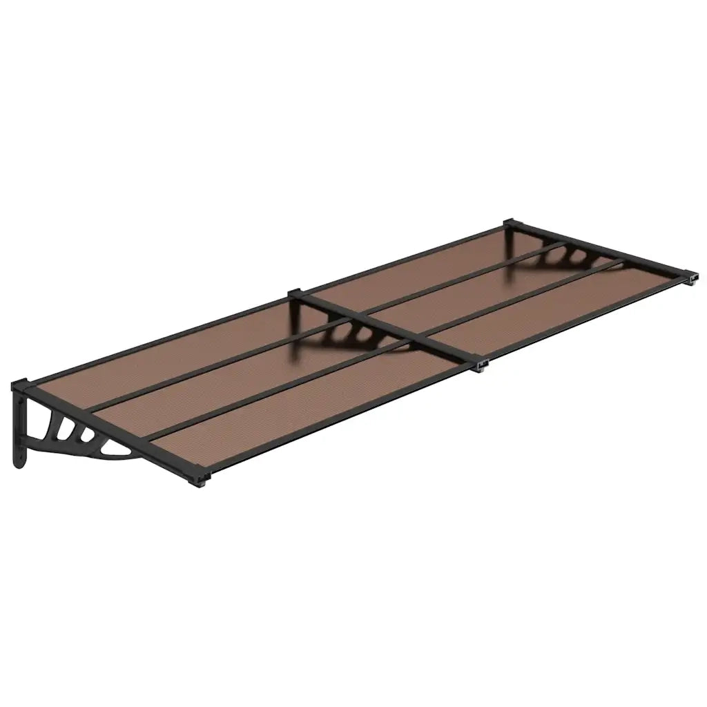 Tettoia per Porta Nera 239x90 cm in Policarbonato CFW2463679