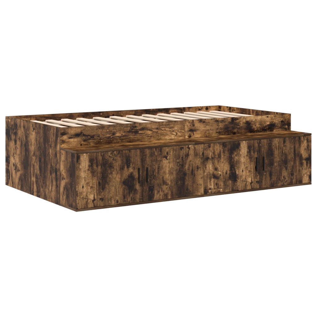 Letto Contenitore Rovere Affumicato 80x200 cm