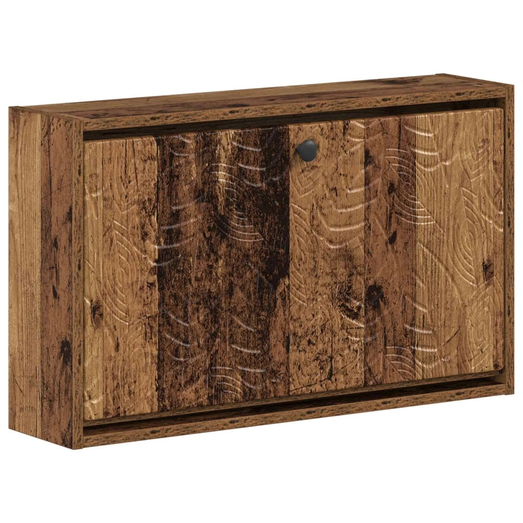 Mobiletto per Scarpe da Muro DELFT 71 x 17 x 43 cm Legno antico 897073
