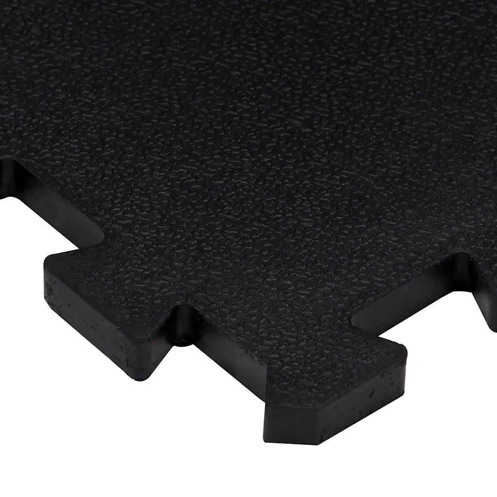 Piastrelle per Pavimenti in Gomma 16 pz Nere 16 mm 30x30 cm 155671