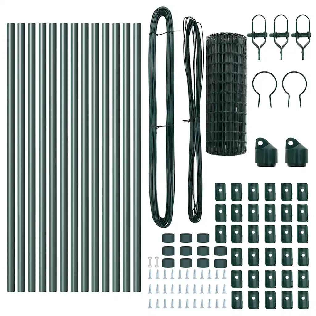 Recinzione con Posto Verde 0,6 x 25 m Acciaio e PVC 3350312