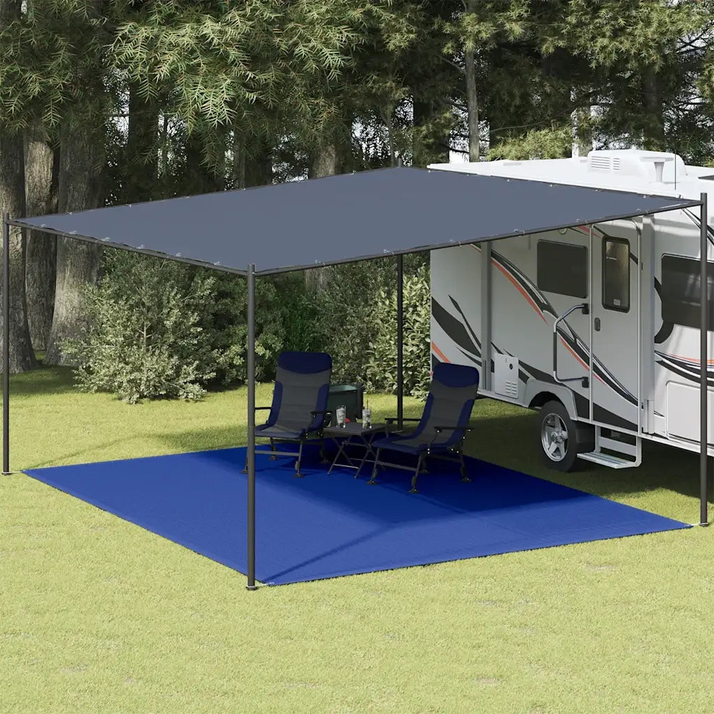 Tappeto da Tenda 400x500 cm Blu in HDPE 310732