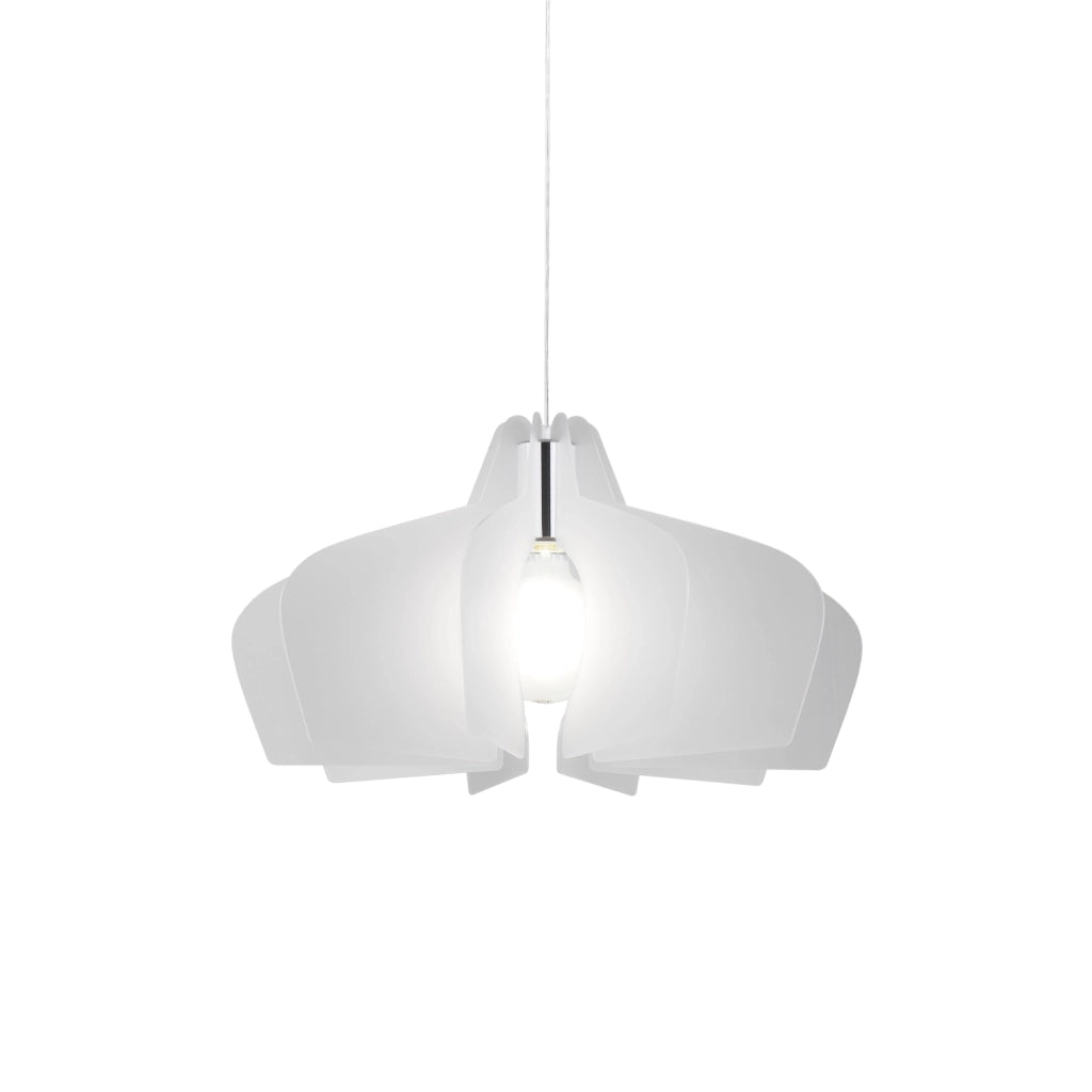 Sospensione Moderna Space Collection Polilux ® Satinato E Metallo Cromo E27