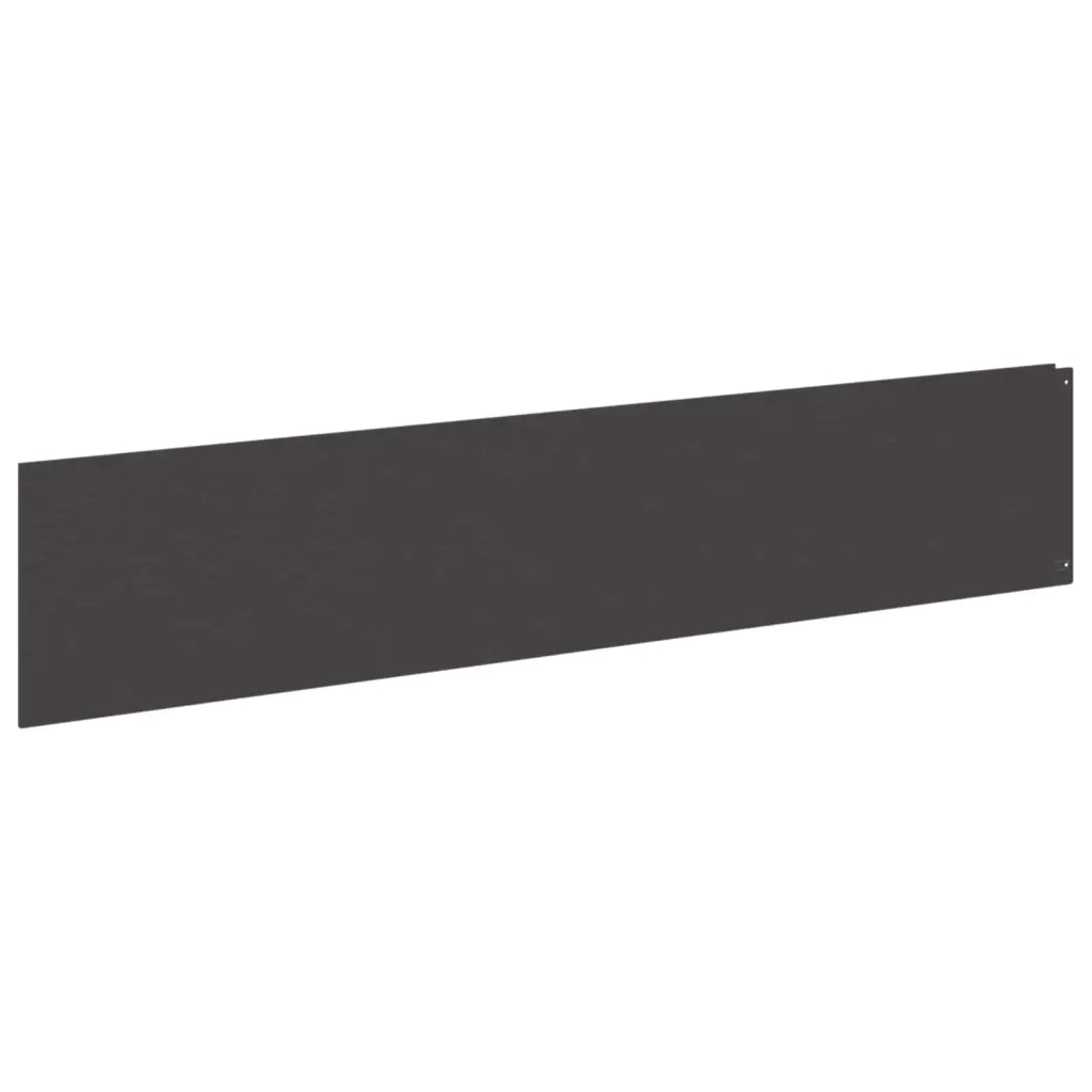 Bordura per Prato 10 pz 100 x 22 cm Acciaio Nero 8008854