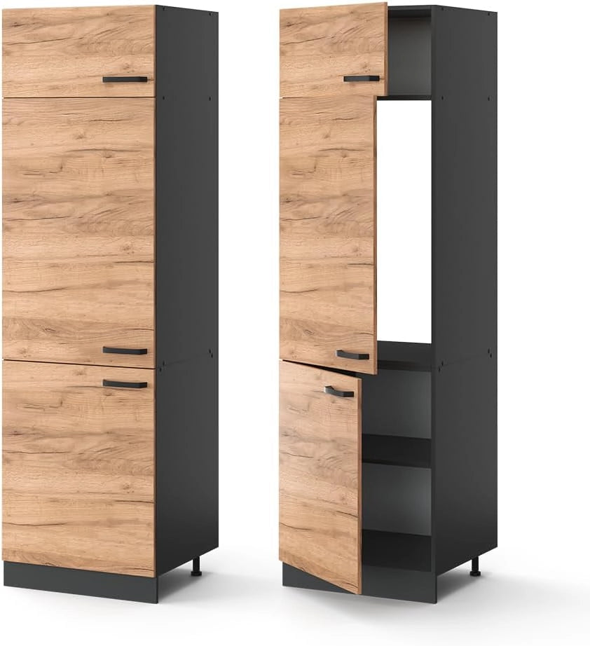 Armadio frigorifero R-Line, Quercia dorata, 60 cm, per la libera combinazione all'interno di sistemi cucina modulari
